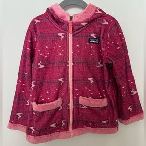 Girls Patagonia Fleece Zip Up Size 4T